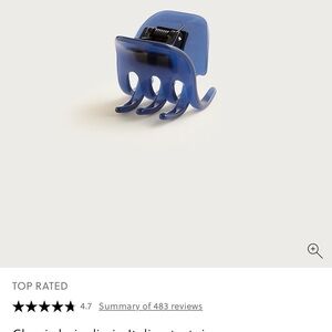 J. Crew Classic Hair Clip in Mystic Indigo